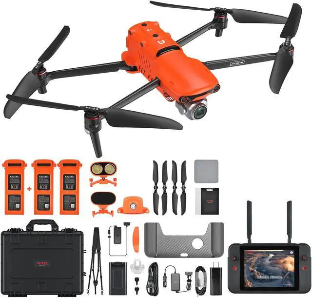 Autel Robotics EVO II Pro Enterprise V3 Orange Bundle Thermal Drone 6K Camera 1" CMOS Sensor UAV 15KM Video Transmission 42Mins Flight ADS-B Receiver&Data Encryption for Public Safety/Traffic