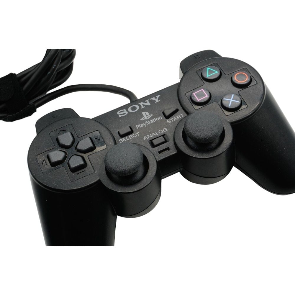 PlayStation 2 DualShock 2 Wired Controller 2 Pack (Black) [Refurbished]